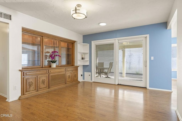 interior space with light wood-type flooring