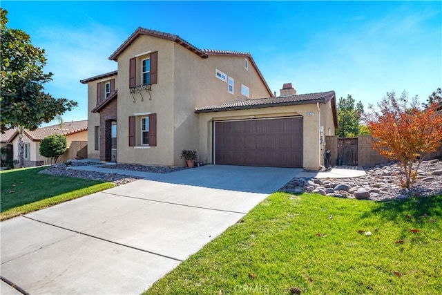 view of front of property featuring a front yard