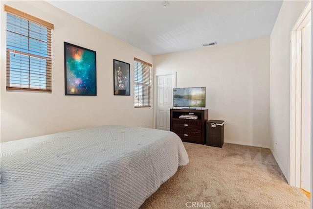 view of carpeted bedroom