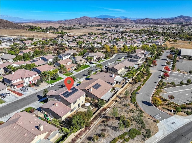 aerial view featuring a mountain view