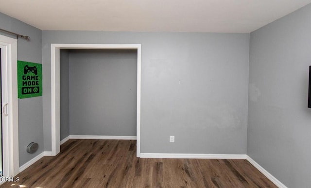 interior space featuring dark hardwood / wood-style floors