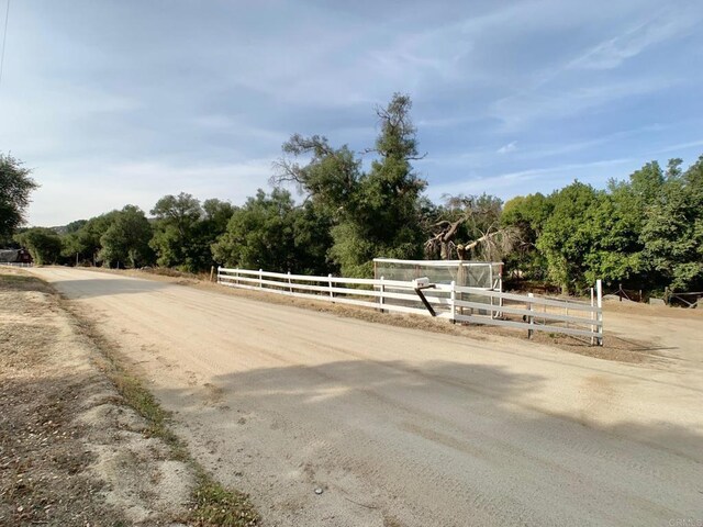 view of street featuring a rural view