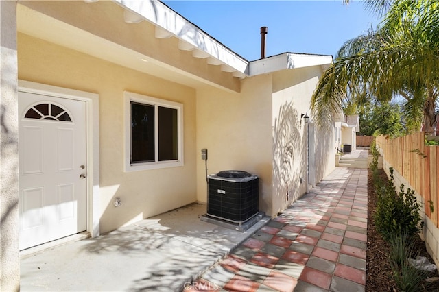 view of patio / terrace featuring central AC