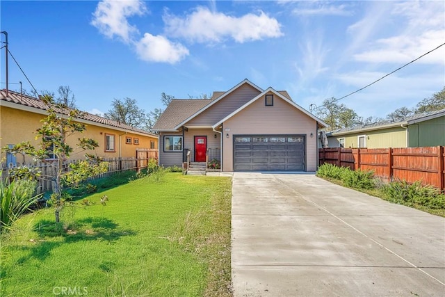 15425 Graham St, Middletown, CA 95461 - ranch-style home with a garage, a front yard, driveway, and fence
