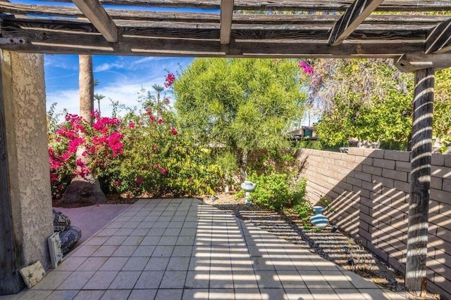 view of patio / terrace with a pergola