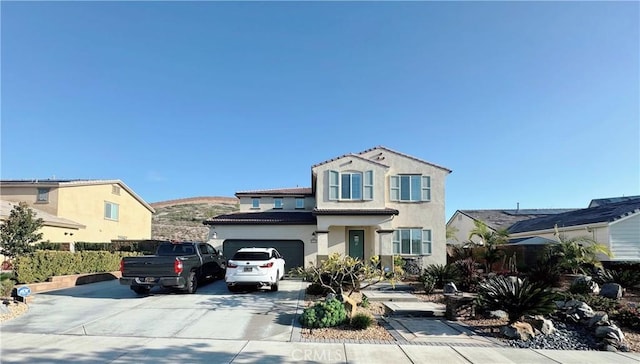 view of property featuring a garage