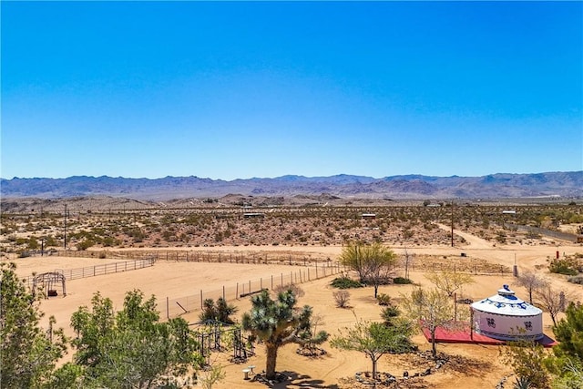 property view of mountains featuring a rural view