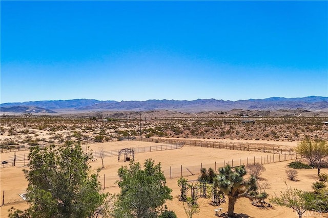 property view of mountains featuring a rural view