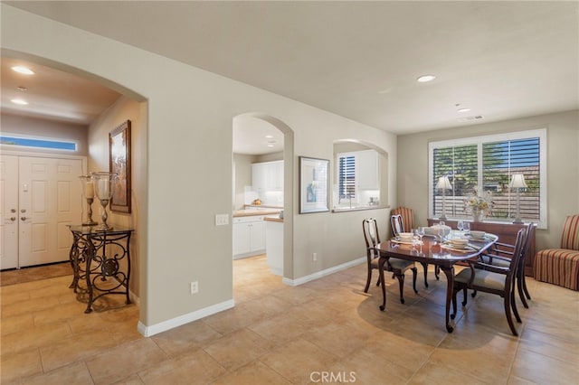 view of dining area