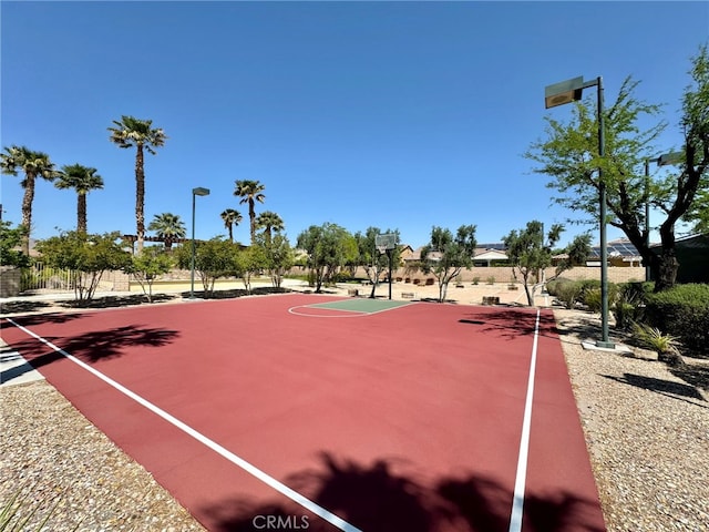 view of basketball court