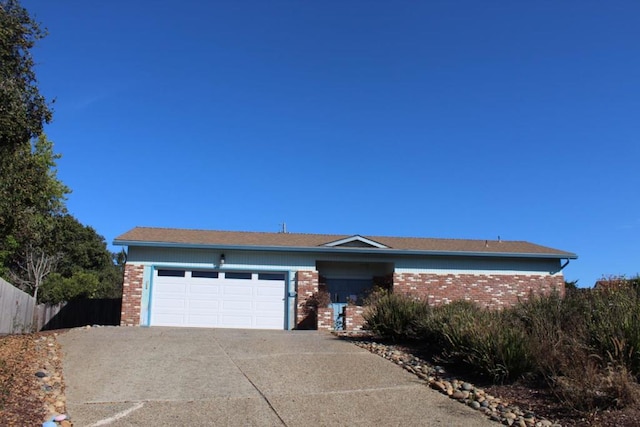 ranch-style house with a garage