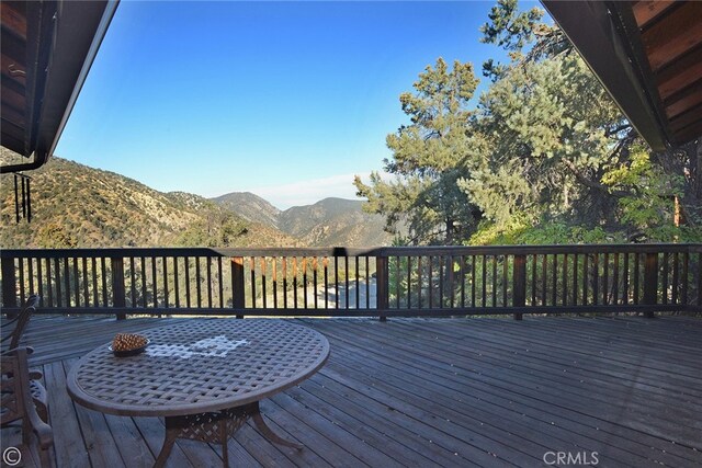 2428 Innsbruck Ct, Pine Mountain Club, CA 93222 - wooden terrace featuring a mountain view
