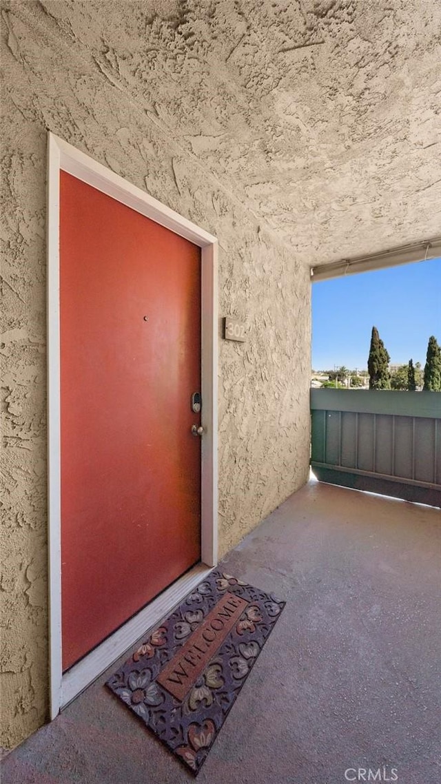 view of doorway to property