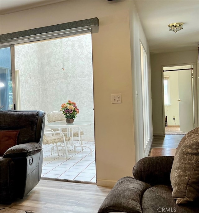 interior space featuring light hardwood / wood-style flooring