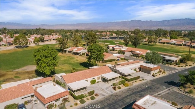 bird's eye view featuring a mountain view