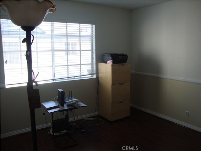 misc room featuring dark hardwood / wood-style floors