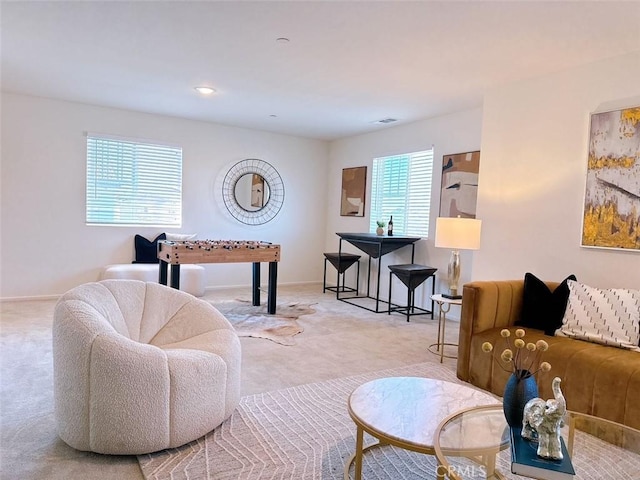 view of carpeted living room