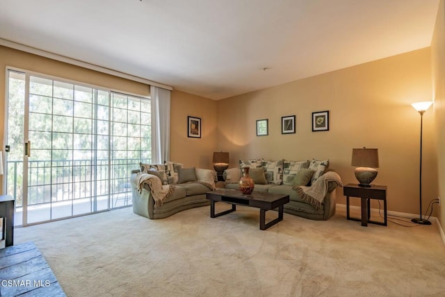 view of carpeted living room