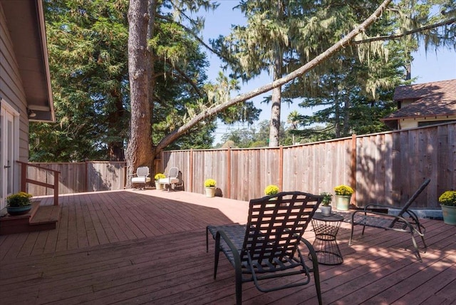 view of wooden terrace