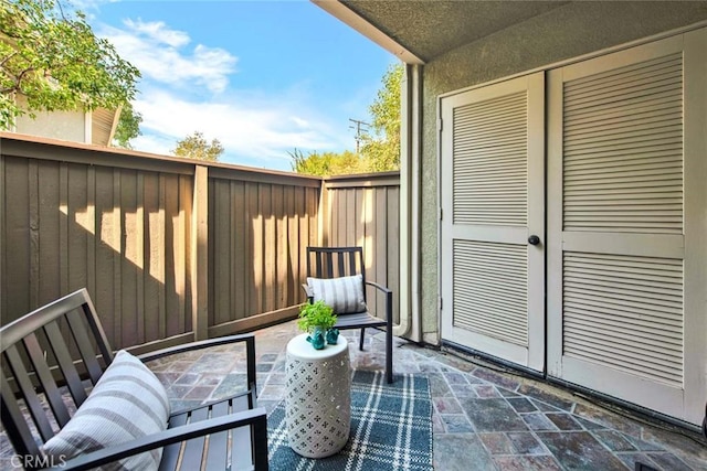 exterior space with french doors and a patio area