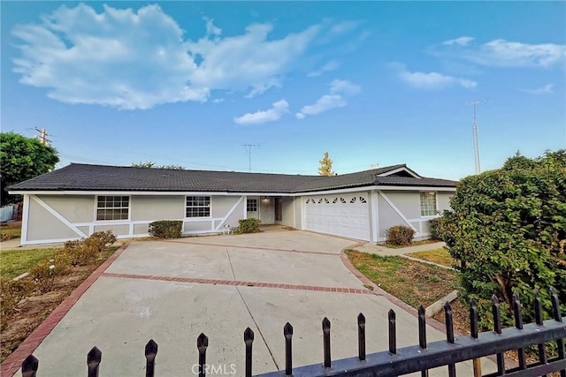 ranch-style house with a garage