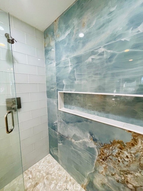 bathroom with walk in shower