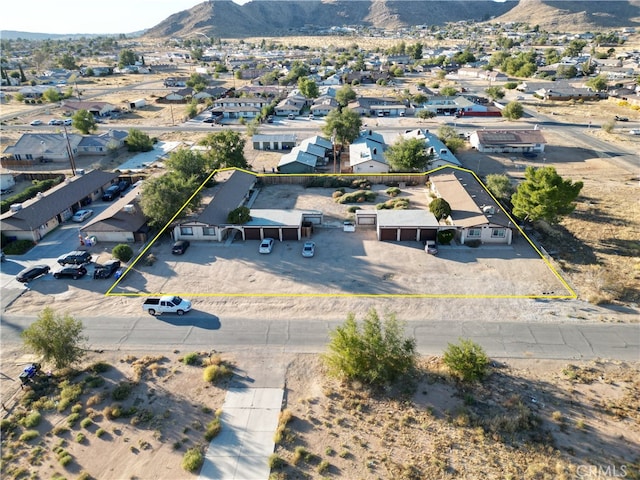 bird's eye view featuring a mountain view