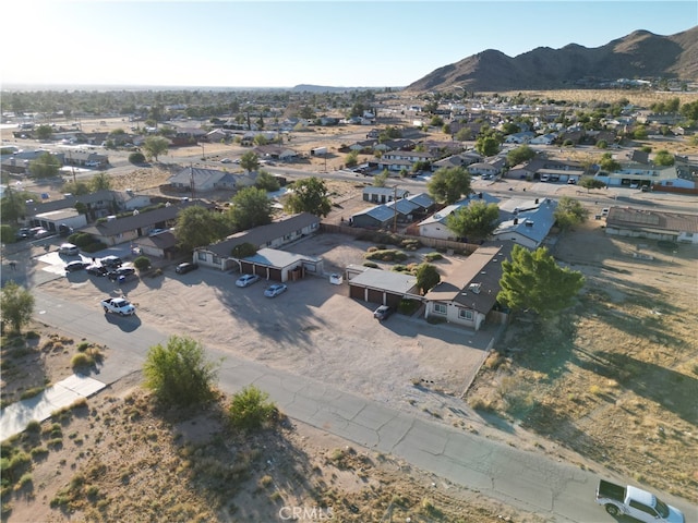 bird's eye view with a mountain view