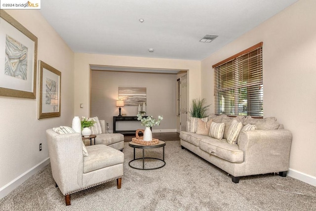 view of carpeted living room