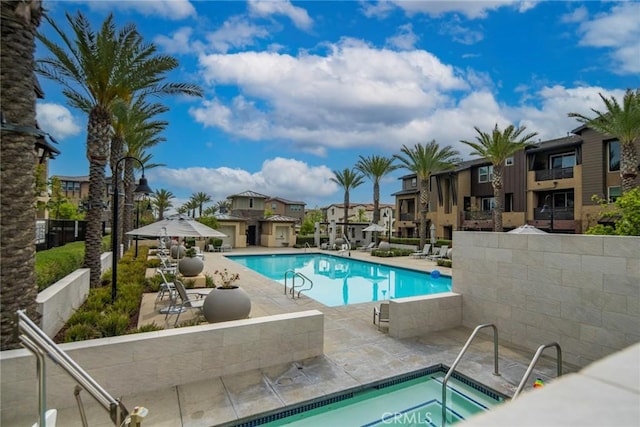 view of pool with a patio area