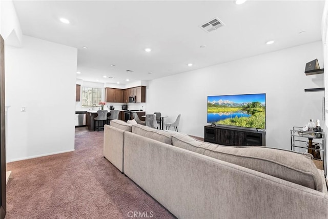 view of carpeted living room