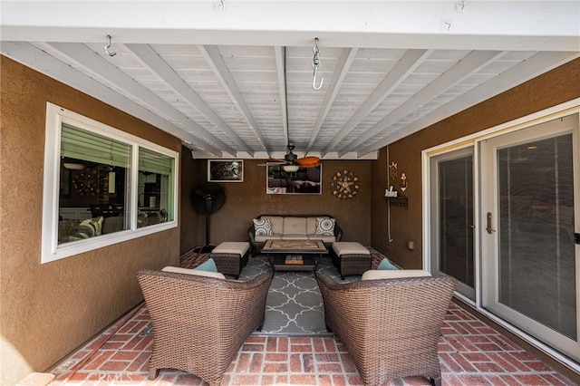 view of patio / terrace featuring an outdoor hangout area