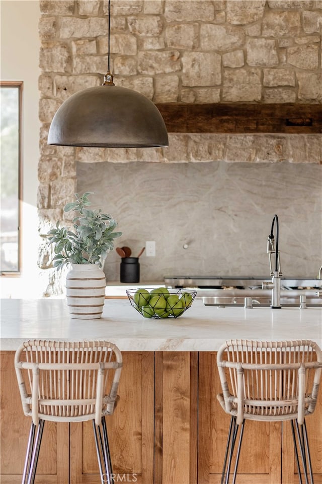 kitchen featuring backsplash