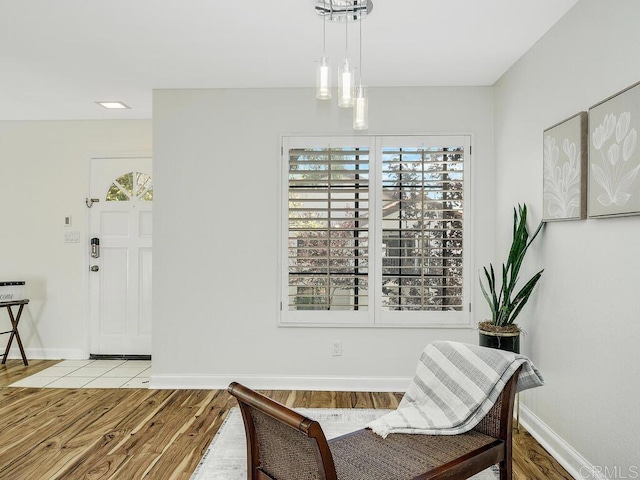 interior space featuring light hardwood / wood-style flooring