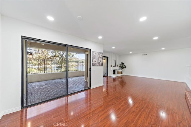 interior space with wood-type flooring