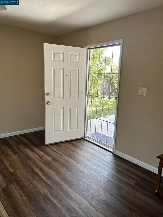 interior space featuring dark hardwood / wood-style flooring