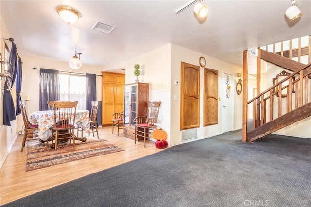 interior space featuring wood-type flooring