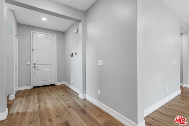 entryway featuring light hardwood / wood-style floors