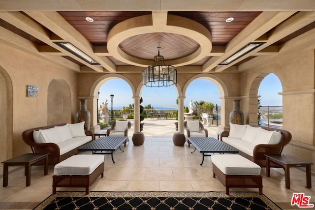 view of patio / terrace featuring an outdoor living space