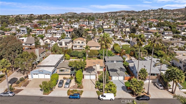 aerial view featuring a mountain view