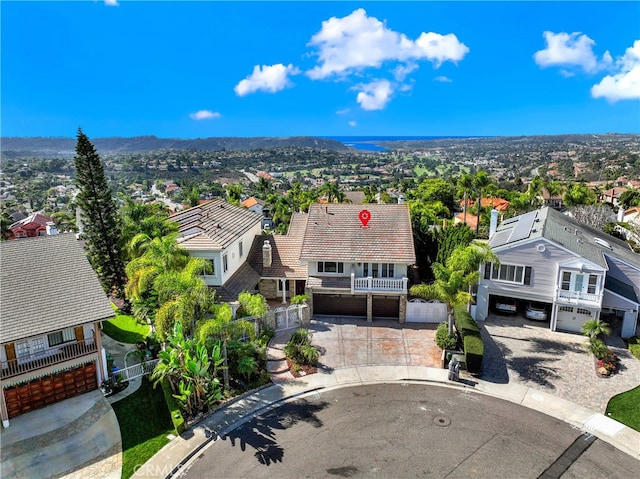 birds eye view of property featuring a residential view