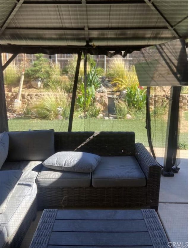 view of patio / terrace featuring an outdoor living space