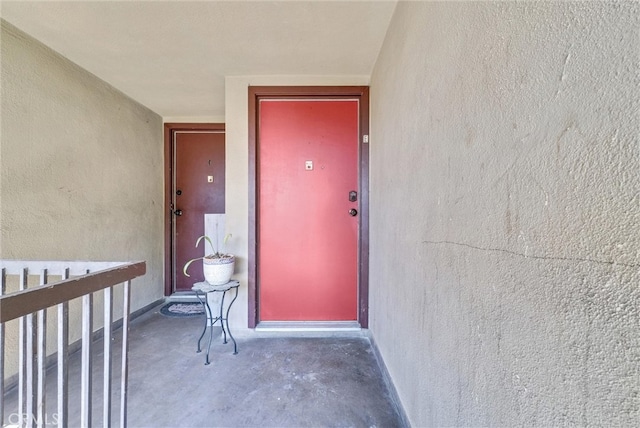 view of doorway to property