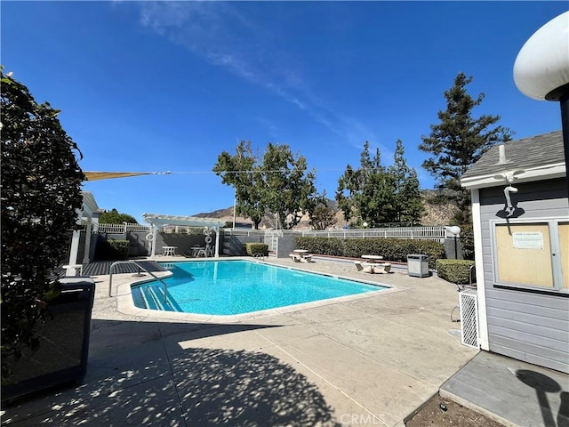 view of pool with a patio