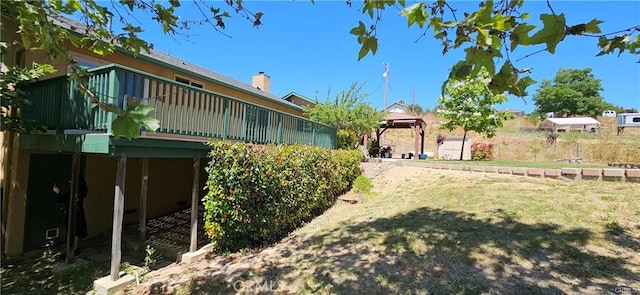 view of yard featuring a gazebo
