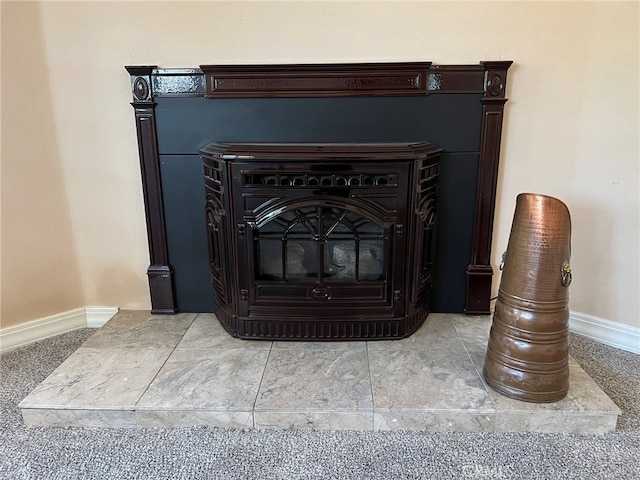 details with a wood stove