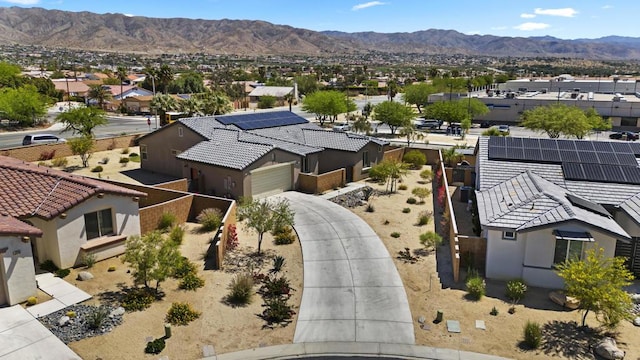 bird's eye view featuring a mountain view