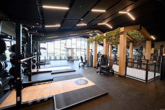 view of exercise room