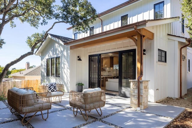 rear view of house featuring a patio area