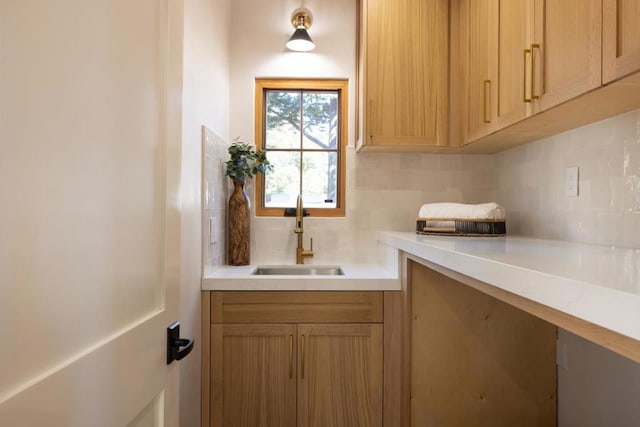 laundry area with sink